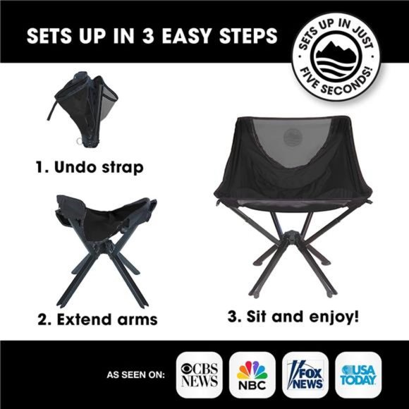 Portable Chair Camping Chairs - A Small Collapsible Portable Chair Outdoor - Picture 3 of 5